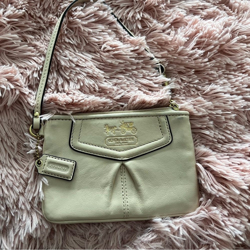 Coach leather wristlet